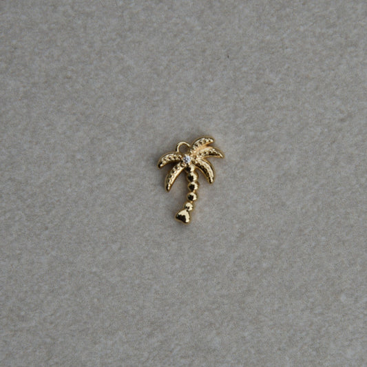 Charm Palmier Plaqué Or 14K