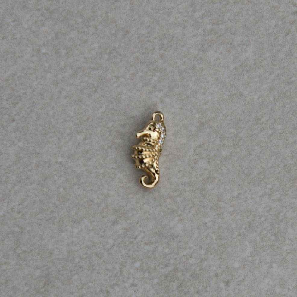 Charm Hippocampe Plaqué Or 14K