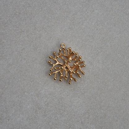Charm Corail Plaqué Or 14 K
